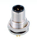 M12 5P  A-CODING 公端 焊線(xiàn)式 前鎖